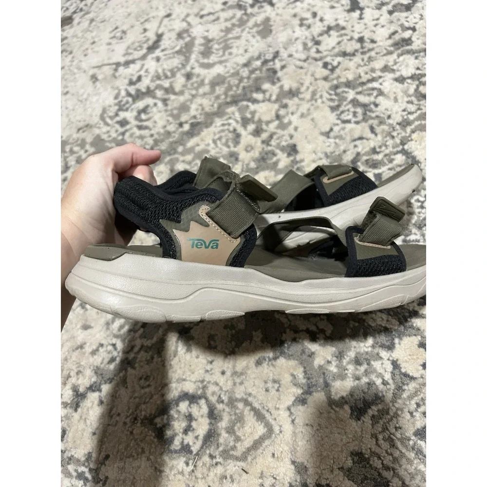 Teva Zymic Men's Sandals Size 13 Dark Olive Teal 1124049 Sport Trail Hiking